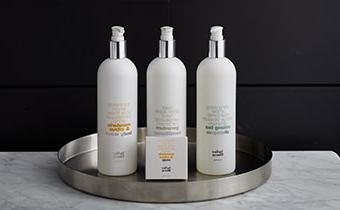 Atelier Bloem shampoo, conditioner & body wash bottles